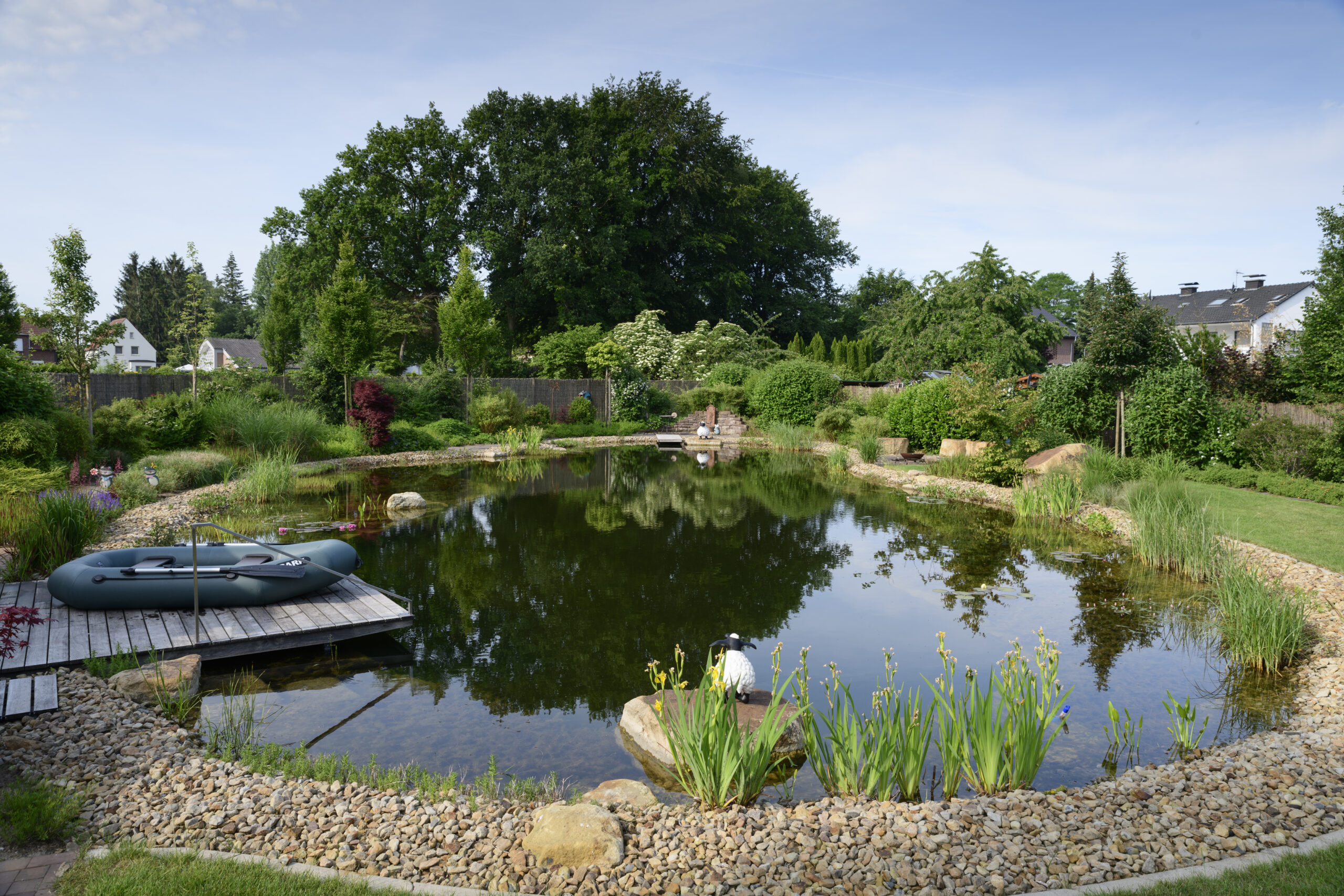 Schwimmteich 25m mit wenig Technik